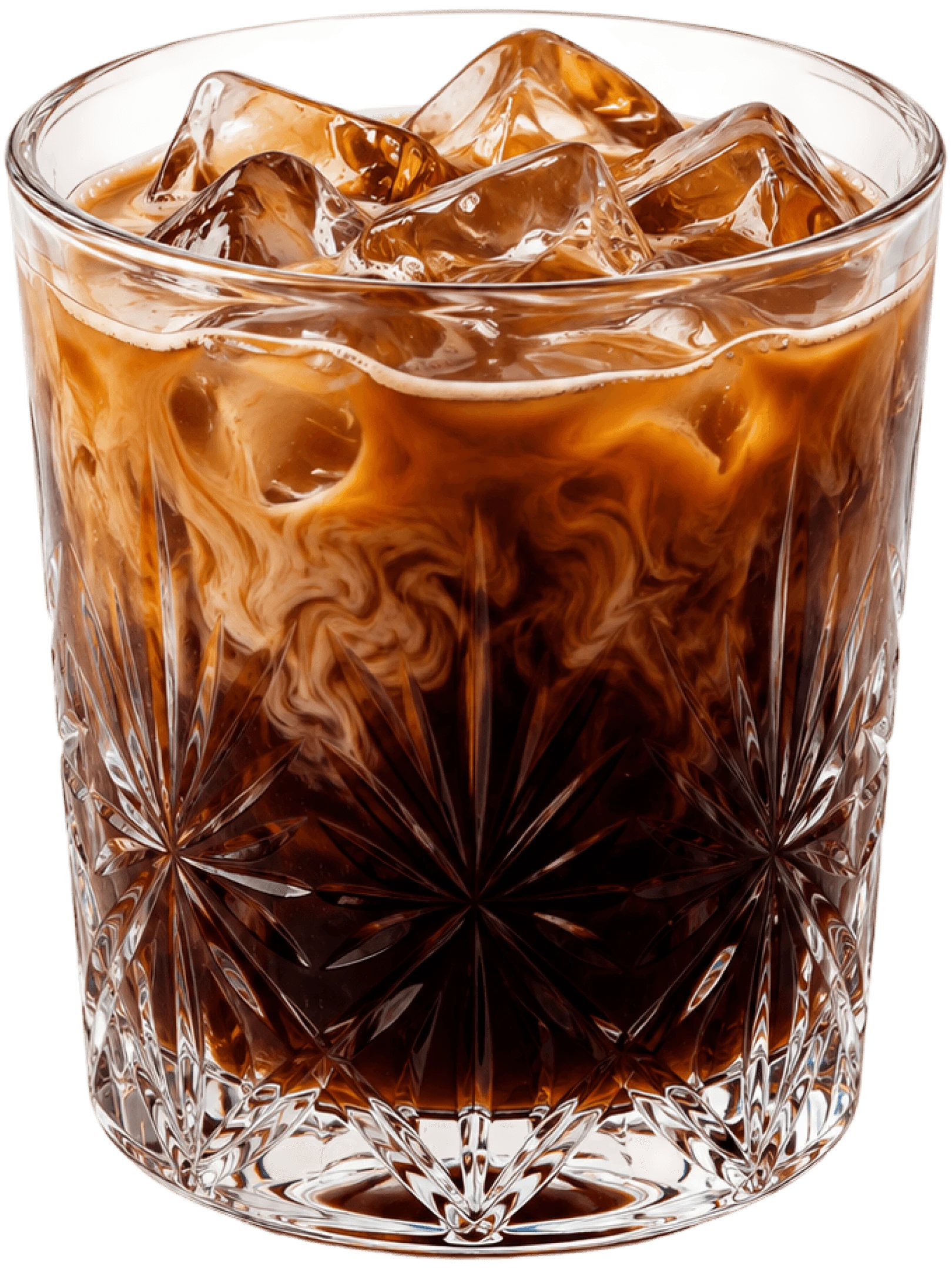 Iced milk coffee